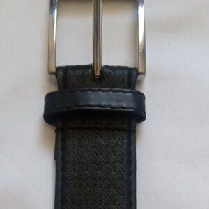 Bonded Leather Belt 40"-42" x 1.25" For Men, Black